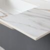 Marble Vanity Top With Undermount Sink And Backsplash, Sintered Stone - Carrara White - Image 17
