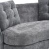 Polyester Fiber Loveseat Sofa Chair Upholstered Couch With Golden Metal Legs Club 2 Seat Sofa For Living Reading Room Bedroom Apartment Small Space Dorm - Gray - Image 10