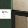 Single Sliding Shower Door, Thick Clear Tempered Glass Shower Door With Stainless Steel Handle - Black - Image 6