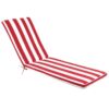 2 Pieces Set Outdoor Lounge Chair Cushion Replacement Patio Furniture Seat Cushion Chaise Lounge Cushion - Red / White - Image 11