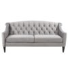 Ken - Upholstered Button Tufted Sofa - Opal Gray - Image 2