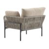 Modern Iron Lounge Chair Set With Rope Weave And Plush Cushions For Indoor Outdoor Relaxation - Beige / Gray - Image 7