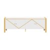 Modern Minimalist TV Stand For TVs Up To 75", Entertainment Center Media Console Cabinet With 2 Spacious Cabinets For Living Room - White - Image 5