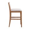 Bar Stools (Set of 2), Rubber Wood Frame, Retro Bar Chairs Suitable For Kitchen Island - Beige / Wood - Image 6