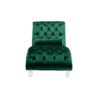 Velvet Button Tufted Upholstered Chaise Lounge Chair With Pillow For Bedroom Living Room Office - Emerald - Image 10