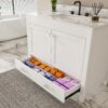43" Bathroom Vanity Multi Functional Cabinet - White - Image 12