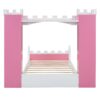 Castle Shaped Bed With Storage Shelf, Dreamy Twin Size Platform Bed For Kids Bedroom - Pink / White - Image 8