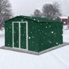 10'x8' Garden Sheds Outdoor Storage Sheds - Green / White - Image 5