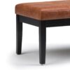 Lacey - Tufted Ottoman Bench - Distressed Saddle Brown - Image 4