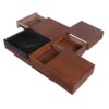 Italian Retro Inspired Acacia Wood Storage Coffee Table - Brown / Black - Image 11