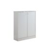 Shoe / Storage Cabinet With Two Doors Five Shelves - White - Image 3