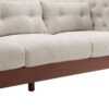 Upholstered Sofa Modern 3 Seater Sofa Couch With Tufted Design For Living Room - Grayish Beige - Image 23