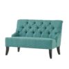 Nicole - French Style Upholstered Loveseat With Tufted Backrest - Teal - Image 6