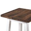 3 Pieces Counter Set Hanging Stool Easy To Clean For Small Space - Antique Dark Oak / Antique White - Image 5