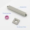 8" Ceiling Mounted Shower Arm With Flange, Stainless Steel - Brushed Nickel - Image 7