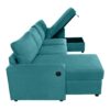 Convertible U Shaped Sectional Sofa With Storage Chaise Lounges & USB Ports - Teal - Image 25