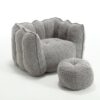 Soft Bean Bag Chair With High Resilient Foam (Chips) - Gray - Image 27