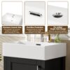 Bathroom Vanity With Sink, Frame And Drawer - Black - Image 8