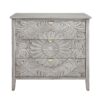 3 Drawer Cabinet, American Furniture, Suitable For Bedroom, Living Room - Light Gray - Image 7