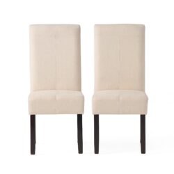 Pertica - Dining Chair Contemporary Design Wood Fabric - Natural