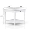 End Table With Storage Drawer - White - Image 7