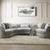 Ivria - Boucle Sectional Sofa With 9 Pillows - Gray - Image 6