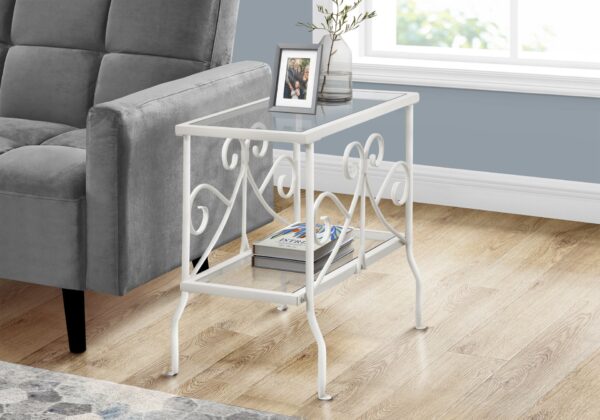 Accent Table, Side Traditional - White