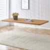 Modern Minimalist Wooden Table With Acrylic Legs For Dining, Living Rooms, And Kitchens - Wood - Image 5