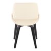 Fabrico - Mid-Century Modern Dining Chair (Set of 2) - Black / Cream - Image 6