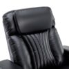 270 Degree Power Swivel Recliner Home Theater Chair With Hidden Arm Storage, LED Light, Cup Holder, And Tray Table - Black - Image 25