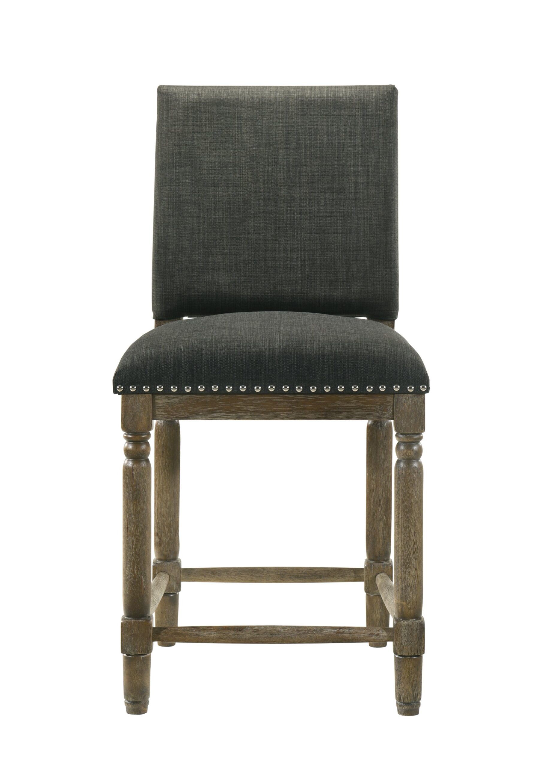 Everton - Fabric Counter Height Chair With Nailhead Trim - Gray - Image 4
