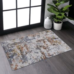 Payas - 2' X 3' Abstract Area Rug - Ivory / Blue