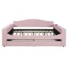 Full Size Upholstered Daybed With Storage Armrests, Trundle And Latest Integrated Bluetooth Audio System, Teddy Fleece - Pink - Image 19