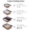 4 Piece Luggage Set Suitcase Set, Abs Hard Shell Lightweight Expandable Travel Luggage With 4 Packing Cubes, Tsa Lock, Spinner Wheels (16 / 20 / 24 / 28) - Cream - Image 7