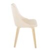 Giovanni - Contemporary / Dining Chair (Set of 2) - Natural / Cream - Image 3