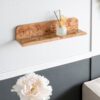 Burl - Wood Floating Wall Shelf - Brown - Image 2