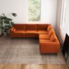 Amber - Corner Sectional Sofa - Orange - Image 2