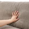 Oversized Sectional L Shaped Cloud Couch With USB Charging Port Cup Holder Deep And Wide Seat Sofa With Chaise Comfy - Khaki - Image 12
