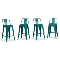 Rayne - Counter Height Stool (Set of 4) - Teal Blue