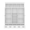 Hall Tree With Bench And 5 Storage Cubbies, Modern Entryway Storage Organizer Cabinet With 4 Doors, 5 Drawers And Adjustable Shelves For Hallway, Entryway, Living Room - White - Image 11