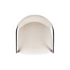 Artemis - Mixed Material Upholstered Dining Arm Chair - Warm White - Image 3