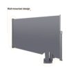 Retractable Side Screen Awning, Uv Resistant, Waterproof, Patio Privacy Screen For Garden, Balcony, Courtyard - Dark Gray - Image 4