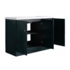 Modern Freestanding Bathroom Vanity With White Resin Sink & 3 Soft Close Cabinet Doors - Dark Green - Image 15