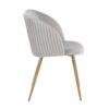 Fran - Pleated Contemporary Chair (Set of 2) - Gold / Silver - Image 3