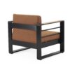 Giovanna Club Chair Outdoor Seating Fabric Metal - Orange - Image 10