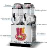 110V Commercial Slushy Machine 30L Double Tank 950W Stainless Steel Margarita Frozen Drink With Powerful Compressor Efficient Cooling Perfect For Supermarkets Cafes Restaurants Bars - Silver - Image 4