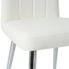 Modern Dining Chair (Set of 4), Cloth Upholstered, Electroplated Metal Legs, Versatile For Home Use - White - Image 7