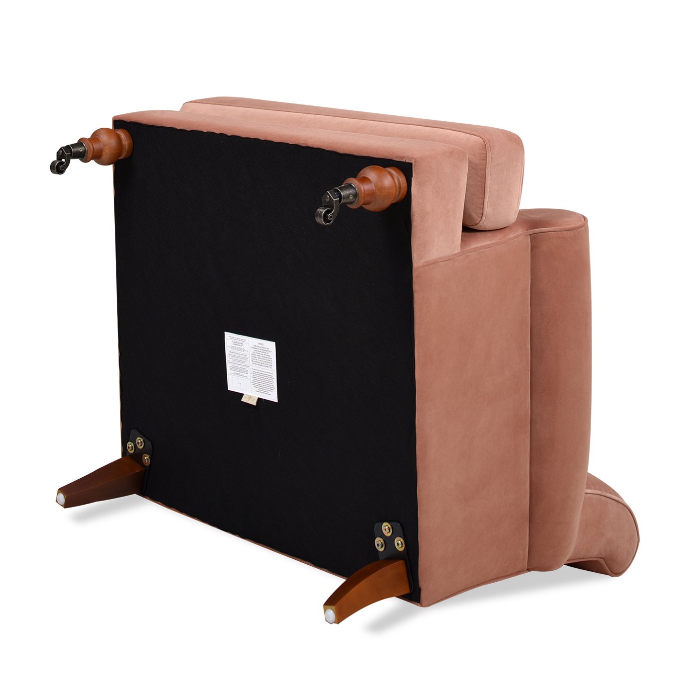 Alana Lawson - Accent Arm Chair Casters - Peach Orange - Image 2