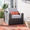 Patio Chair With Cushion - Espresso - Image 2