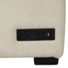 L-Shaped Sectional Pull Out Sofa Bed Sleeper Sofa With Two USB Ports, Two Power Sockets And A Movable Storage Ottoman - Beige - Image 24